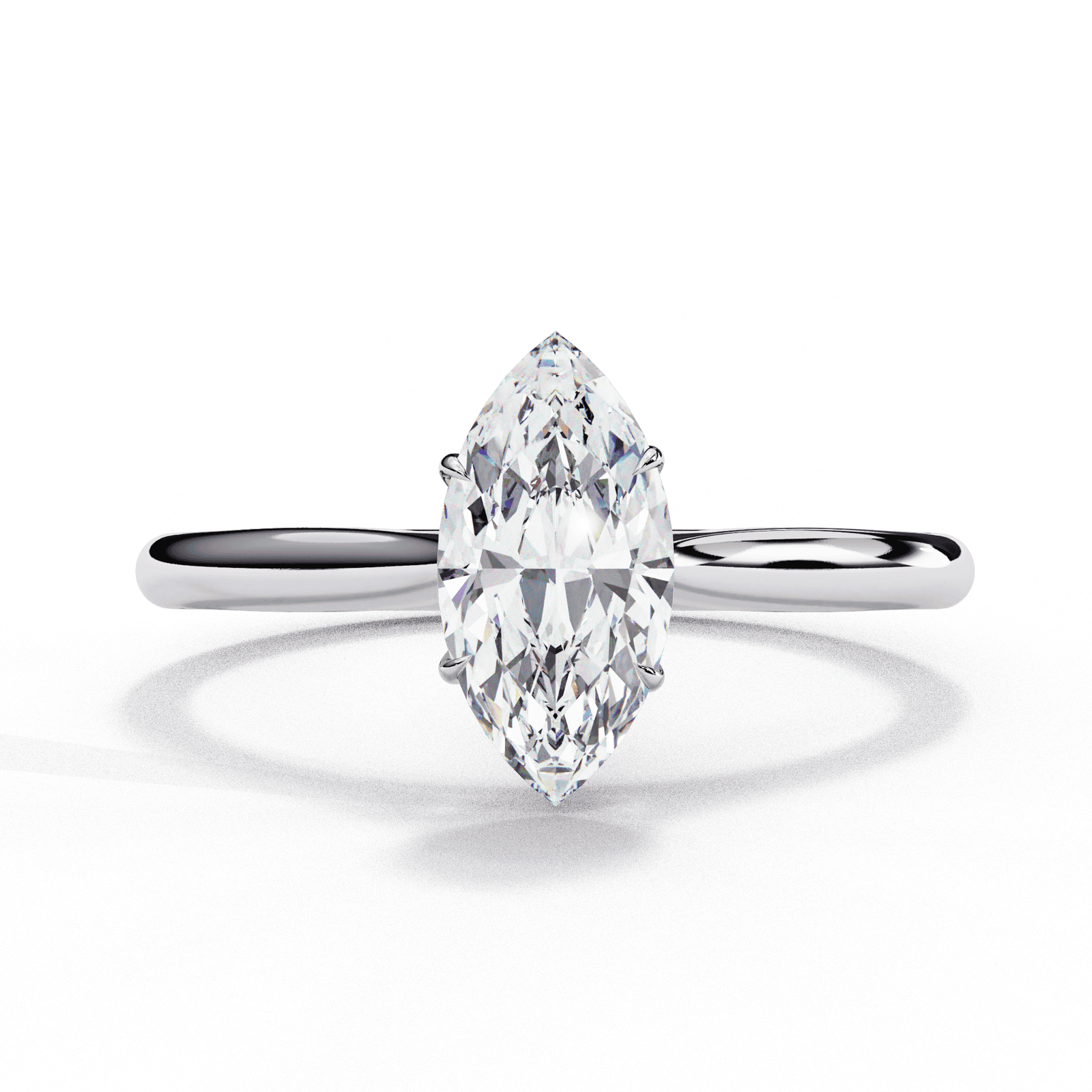 Classic Marquise Solitaire Diamond Engagement Ring